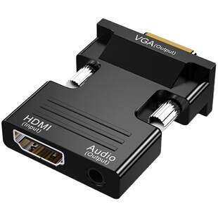 高清hdmi/vga/hdmi转换头网络机顶盒电脑显示器电视笔记本带音频