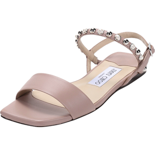 【自营】Jimmy Choo周仰杰 女士平底凉鞋 AADRA FLAT NXD一字方头