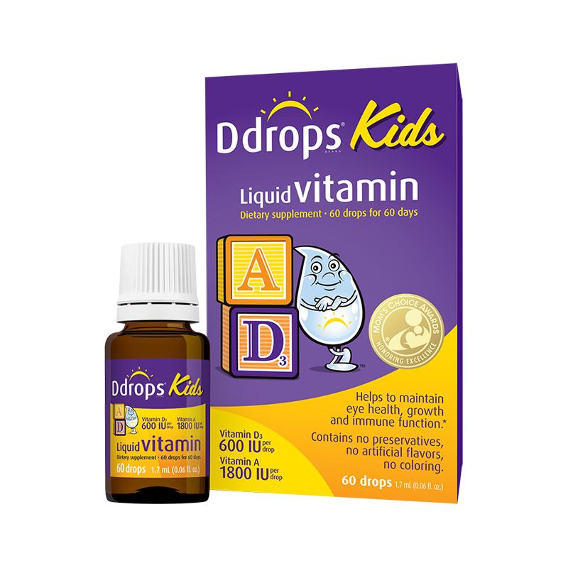Ddrops儿童ad滴剂一岁以上婴幼儿补钙ad非胶囊d3婴儿宝宝维生素AD