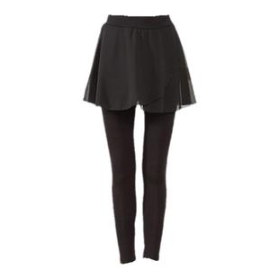 广场舞蹈练功服打底裤子现代黑色古典民族舞服装跳舞纱裙裤短裙子