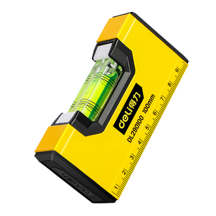 得力迷你水平尺高精度迷小型平水尺带强磁靠尺平衡尺水平仪家用