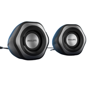 飞利浦有线电脑音响家用台式笔记本小型音箱迷你扬声器低音炮喇叭