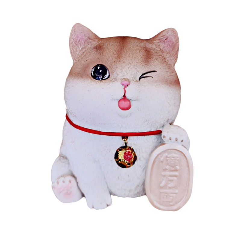 招财猫可存可取树脂小号存钱罐
