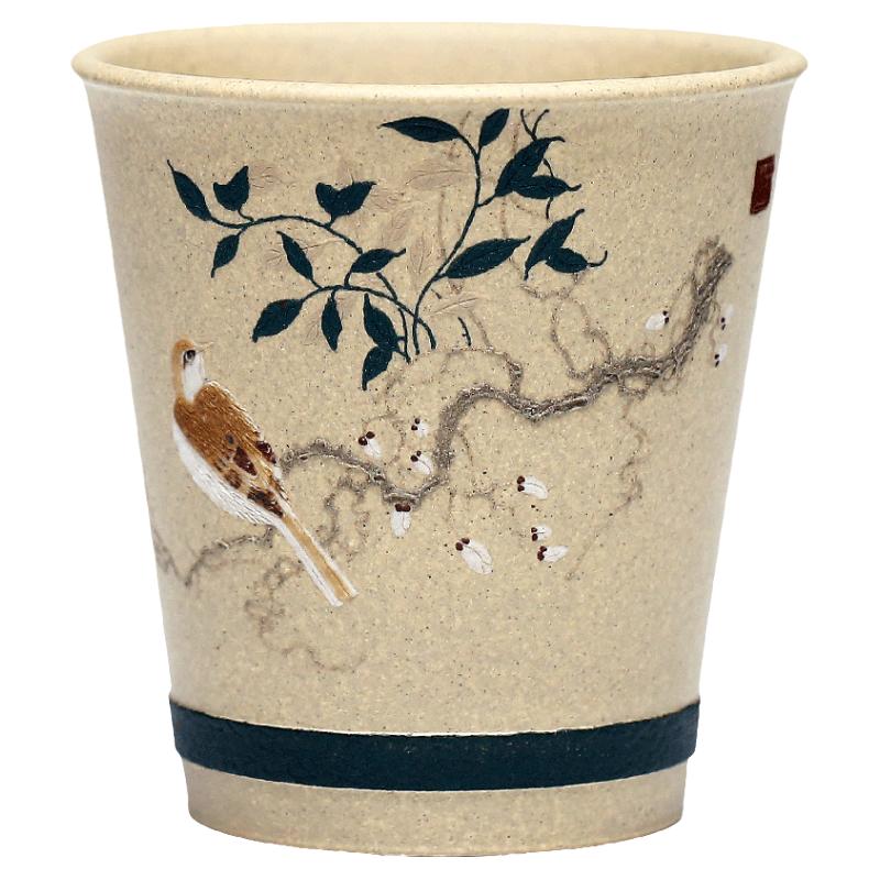 泥绘名家汪小文,精品花鸟主人杯