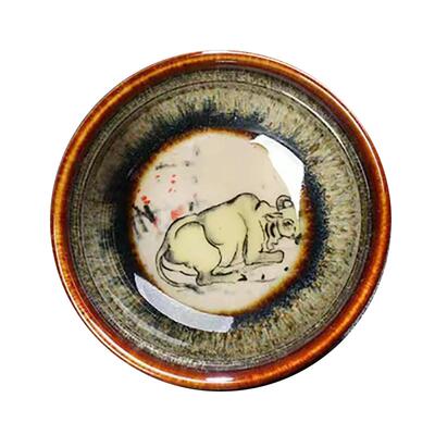 窑变建盏天目茶杯釉下彩陶瓷品茗杯12生肖个人家用均窑主人杯茶盏