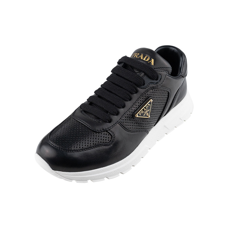 Prada/普拉达女士三角形金属徽标系带低帮休闲运动鞋女2026年新品