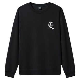 【如意窗花】卡宾马年新年刺绣卫衣男装2026春季新款圆领长袖上衣