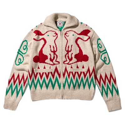 男女同款新款流行拉链针织开衫