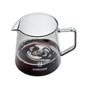 CAFEDEKONA手冲咖啡分享壶 水墨色加厚高硼硅玻璃家用咖啡器具