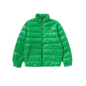 标线迷彩亮面羽绒服BAPE