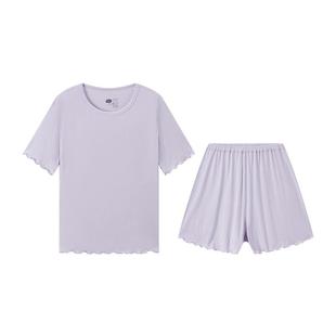 likeuu儿童家居服套装男女童睡衣镂空提花长袖短袖睡裙防凸点a类