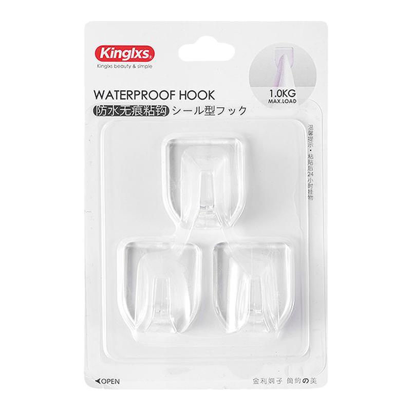 强力挂钩厨房免打孔无痕承重吸盘粘贴钩门后宿舍透明墙壁挂衣粘钩