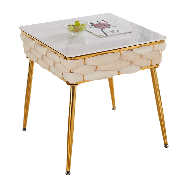 轻奢简约现代圆形茶几小圆桌商务休闲咖啡桌阳台桌客厅沙发边几桌