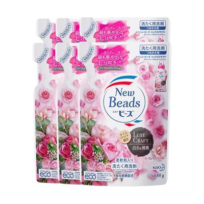 进口花王玫瑰花香洗衣液6袋装