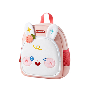 幼儿园书包女男孩入学3岁宝宝挂牌双肩包儿童外出防走失兔子背包
