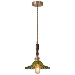 箭牌复古玻璃吊灯床头灯北欧绿色日系卧室吧台橱窗民宿奶茶店ins