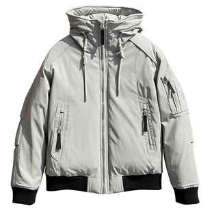 太酷啦！白金级800+蓬松度，90白鹅绒！极简机能防水短款羽绒服男