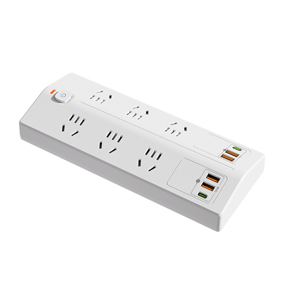 梯形排插插座多功能插排带USB多插位桌面电源扩展器接拖线板快充