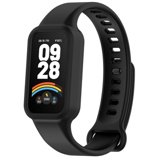 适用于红米手环3表带2液态硅胶redmiband2腕带小米智能运动手环9Active升级同款高级亲肤替换带男女夏配件