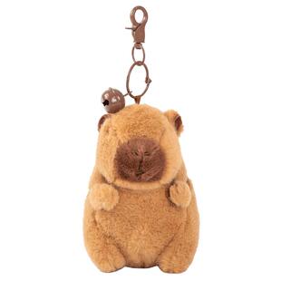 畹町卡皮巴拉毛绒挂件水豚鼠创意呆萌玩偶包配饰钥匙扣迷你挂饰