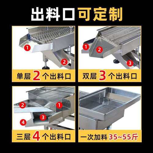 不锈钢直线振动筛选机小型筛粉机食品塑料玉米黄豆茶叶筛网震动筛