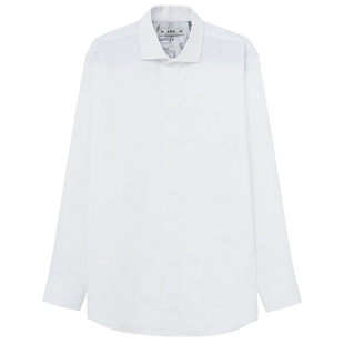 JDV男装春秋新品商场同款长袖正装白衬衫宽松衬衣上衣SIF4310