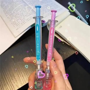 仿真打针笔针管创意注射器式黑笔中性笔针筒造型药瓶笔学生玩具笔