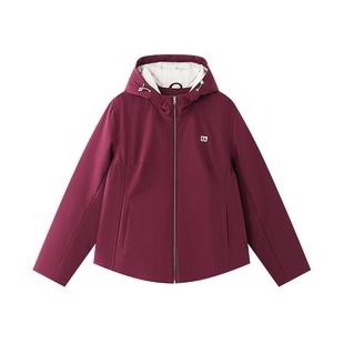 ELLE ACTIVE女装户外防风羽绒服25年冬款轻盈保暖短款连帽外套