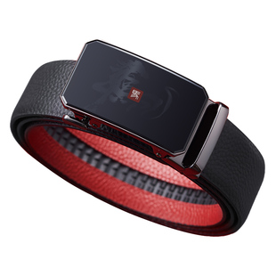 海澜之家生肖皮带男士真皮红色腰带2026马年本命年礼物送爸爸裤带