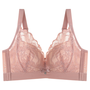 爱黛大胸显小内衣女夏季薄款侧收上托防下垂聚拢美背文胸罩A6811B