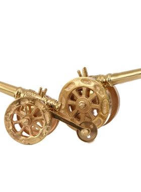 铜大炮摆件黄铜火炮模型风水铜炮