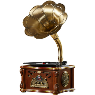 留声机黑胶唱片机复古音响蓝牙音箱收音机多功能一体式电唱机LP