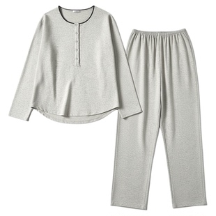 莫代尔月子服哺乳孕期睡衣孕妇自带胸垫冬季磨毛产妇家居服套装冬