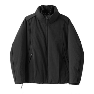 特价 轻量化解构分割立领羽绒服时尚拼接针织收口袖90鸭绒面包服