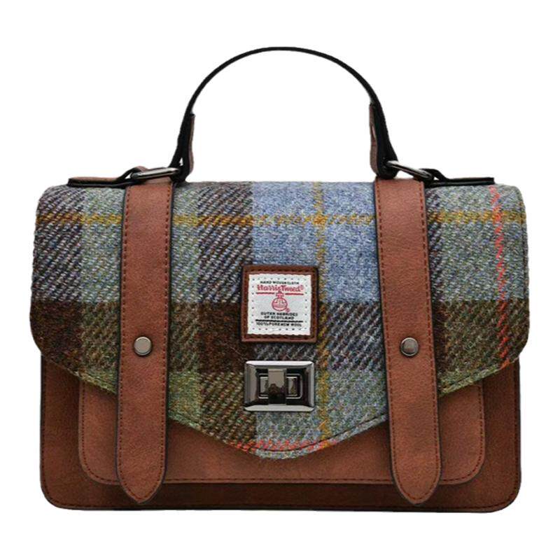 英国苏格兰Islander正品剑桥包Harris Tweed®传统羊毛格多色中号