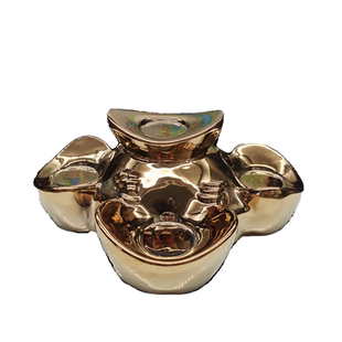 敬神蜡烛灯台财神爷供灯五路财源灯陶瓷灯座春节供养吕帝爷4小时8