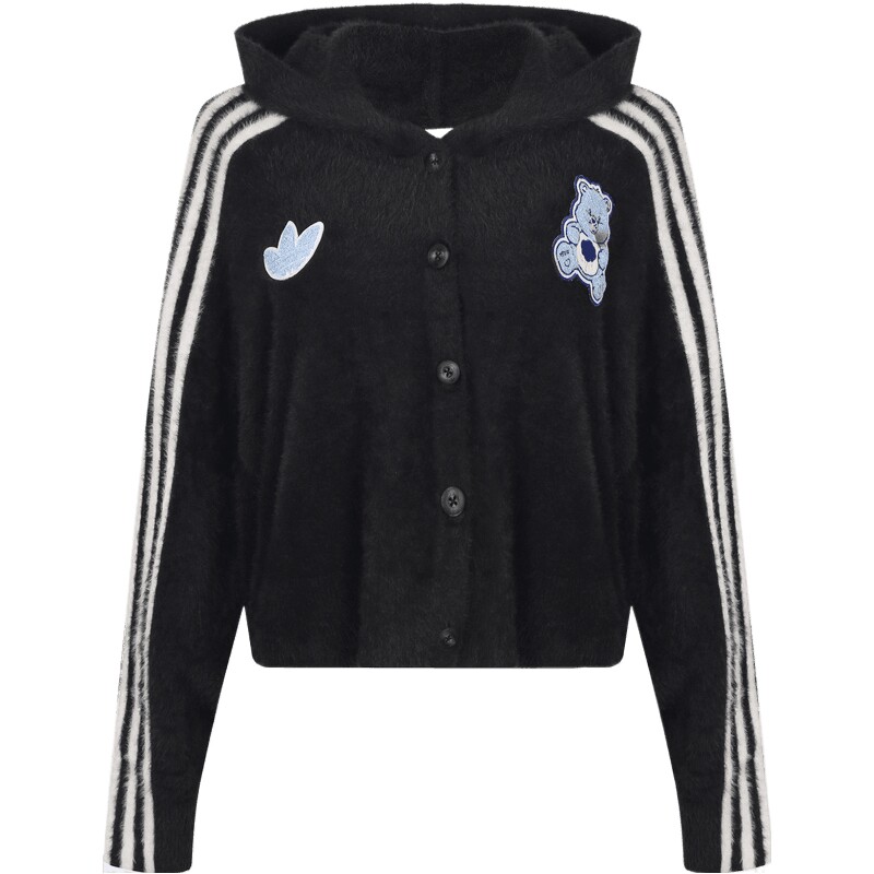 adidas阿迪达斯三叶草女子运动休闲针织开衫外套KR9627