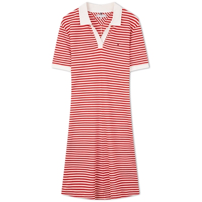 Tommy女装莱赛尔微弹V领POLO裙