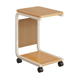 电脑桌旁主机托架家用可移动带轮机箱放置架工位双层打印机收纳架