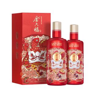 金六福喜悦佳酿50.8度500ml2瓶绵柔浓香纯粮白酒自饮口粮送礼喜宴
