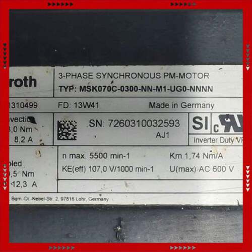 【问价】力士乐 MSK070C-0300-NN-M1-UG0-NNN