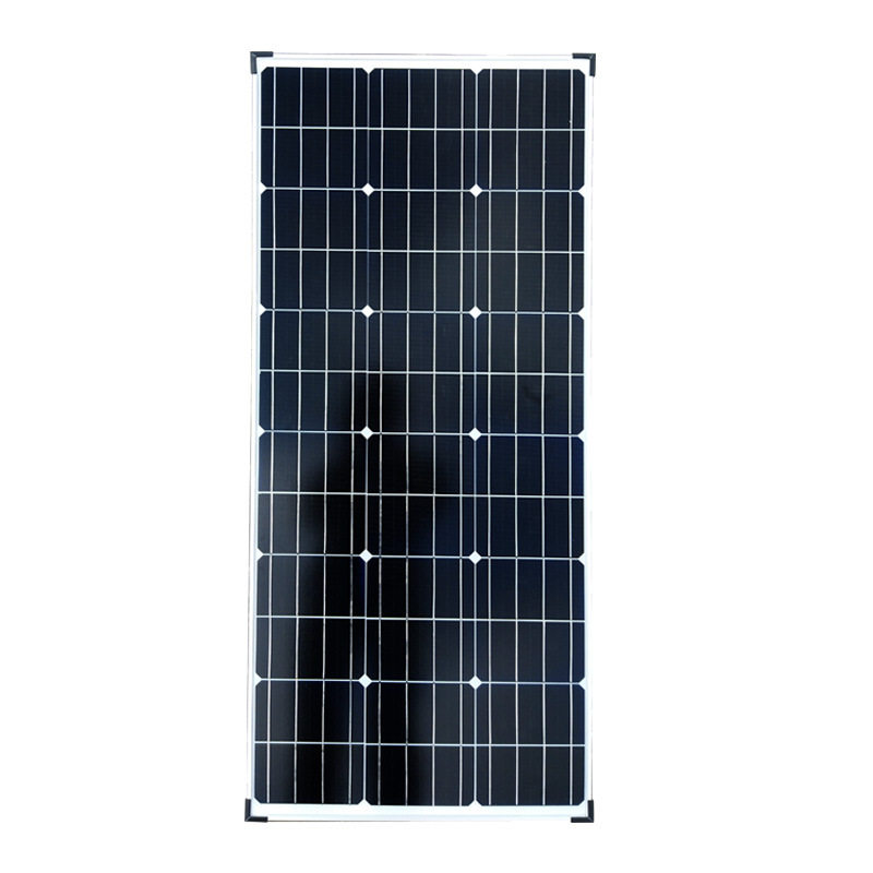 100W太阳能板家用12V24V高效房车蓄电池锂电池单晶硅太阳能电池板