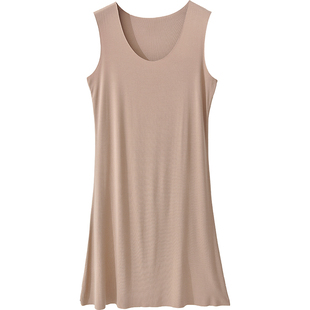 2025年新款睡衣女夏季薄款莫代尔睡裙长款吊带背心裙无痕冰丝大码