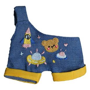 现货20cm娃衣动物背带裤套装无属性棉花娃娃衣服娃用小物配件道具