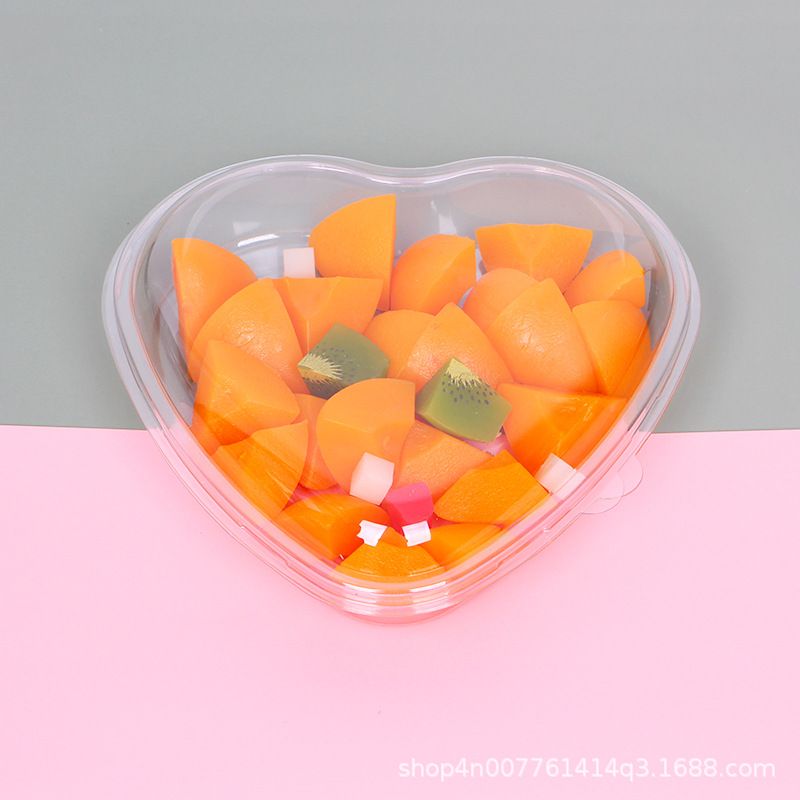 一次性水果盒子心形透明塑料切爱心草莓拼盘网鲜果保鲜盒红包装盒