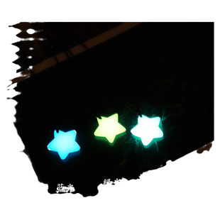 彩色夜光石五角星吊坠 荧石夜明珠坠子送朋友闺蜜学生发光项链