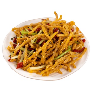 华贵洪湖芝麻藕条300g装速食湖北特产干煸藕丝油炸半成品家用食材