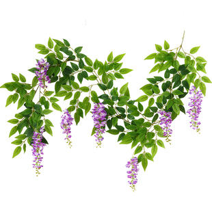 仿真紫藤花假花藤条吊顶花串藤蔓吊花装饰花塑料植物空调管道遮挡