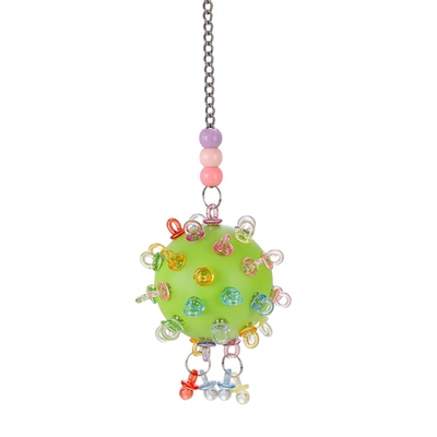 鹦鹉啃咬玩具球发泄解闷自嗨神器