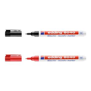 德国艾迪edding 8040防水洗记号笔纺织衣物布料签名洗衣机不掉色幼儿园儿童宝宝小学生衣物校服姓名字标识笔